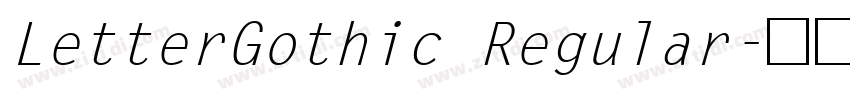 LetterGothic Regular字体转换